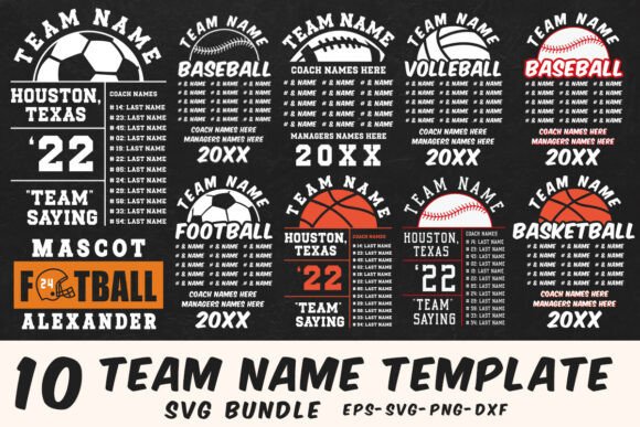 Baseball Team Banner & Roster Graphics for T-Shirt Designs