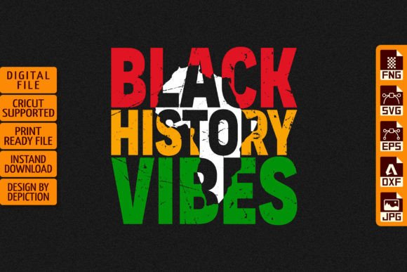 Black History Vibes T-Shirt Template: Graphics for Purpose-Driven Publishing