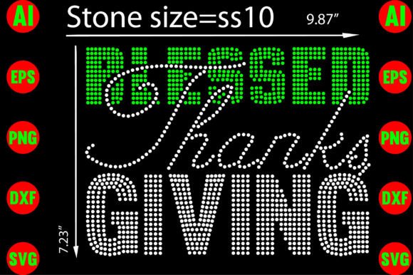 Blessed Thanksgiving Rhinestone Template: Graphics for T-Shirt Designs