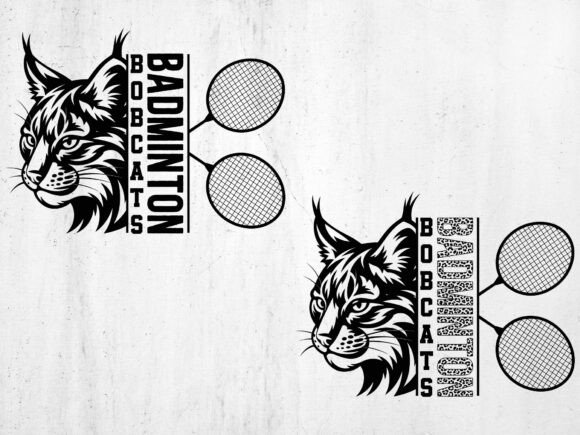 Bobcats Badminton SVG Graphics for T-Shirt Designs