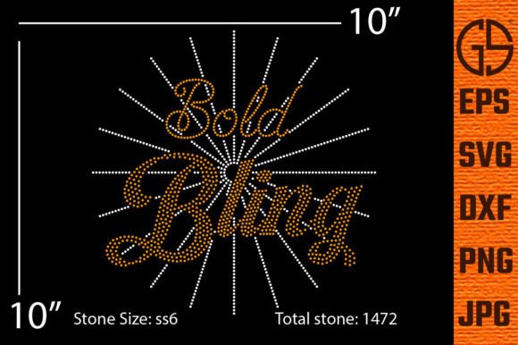 Bold Bling Rhinestone Graphics for T-Shirt Designs