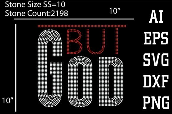 But God Rhinestone Template: Graphics for T-Shirt Designs