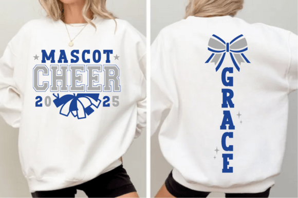 Cheer Team Template SVG & Cheer Bow SVG: Graphics for T-Shirt Designs