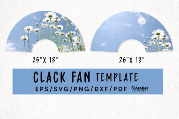 Clack Fan Template PDF: Chinese Fan Graphics for T-Shirt Designs