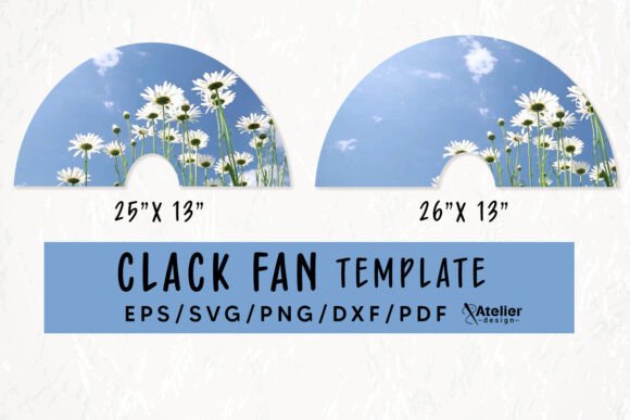 Clack Fan Template SVG: Chinese Fan Graphics for T-Shirt Designs