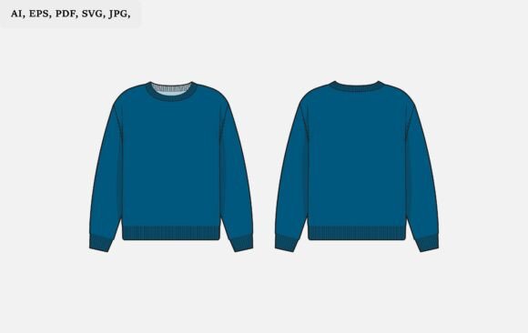 CREWNECK SWEATER MOCKUP TEMPLATE: Graphics for Hoodies Sweatshirts