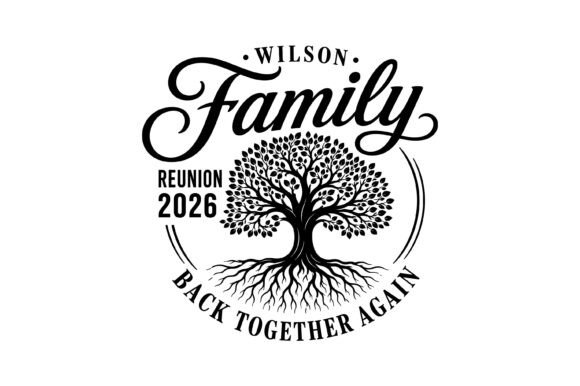 Family Reunion Tree SVG Template: Graphics for T-Shirt Designs