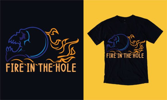 Fire in the Hole Skeleton T Shirt Svg: Graphics for Bold T-Shirt Designs