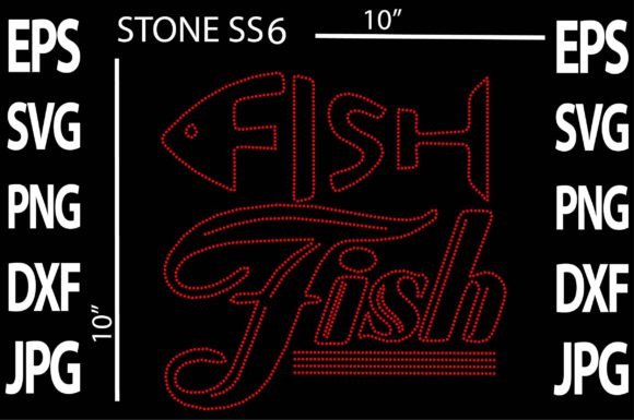 Fish Rhinestone T-shirt Design