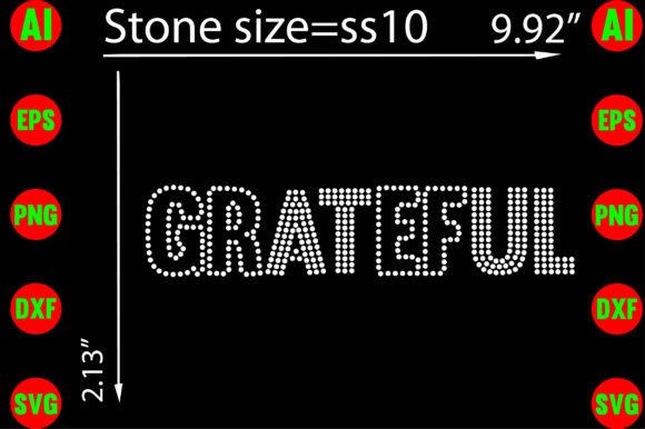 Grateful Rhinestone Template