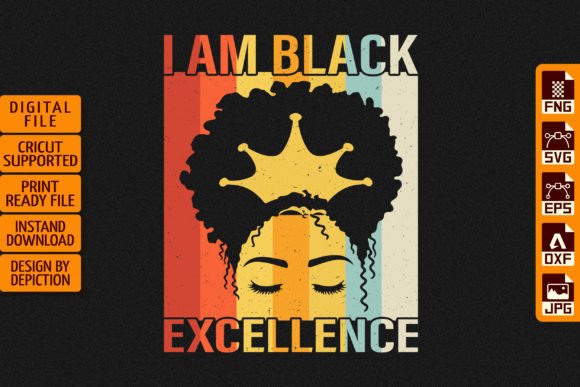 I’m Black Excellence T-Shirt Template: Graphics for Bold Local Branding