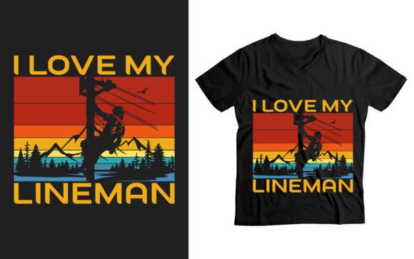 Lineman Gift Funny T-Shirt Template Graphics