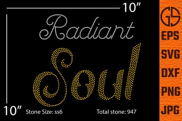 Radiant Soul Rhinestone Graphics for T-Shirt Designs