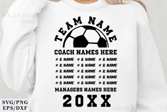 Soccer Team Template SVG: Graphics for T-Shirt Designs
